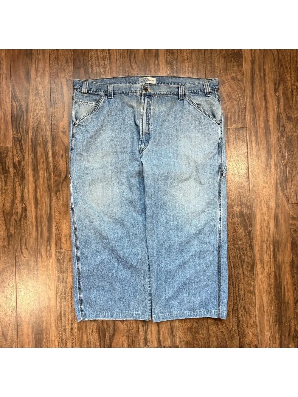 Vintage Y2K Baggy Levi's Carpenter Jeans Baggy 44x30 Light Wash Denim Skater